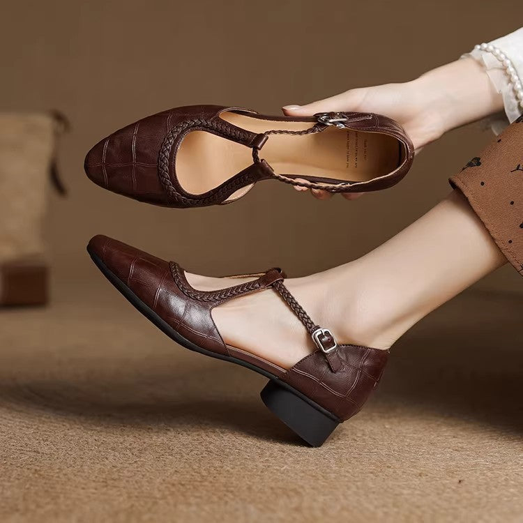 Women's Chunky Heel Retro Fashion Sandals