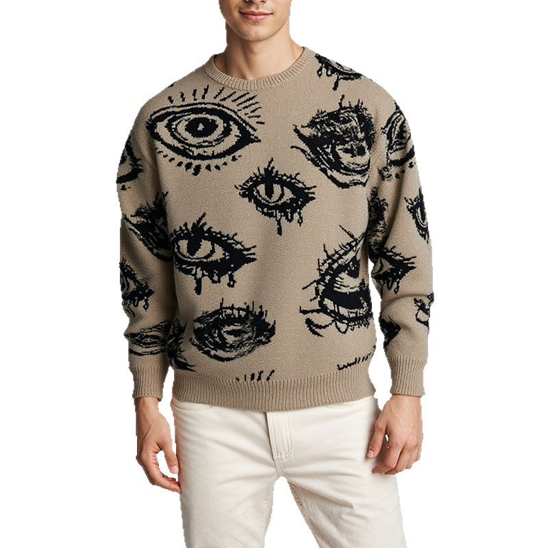 Round-neck Long-sleeve Loose-fitting Sweater