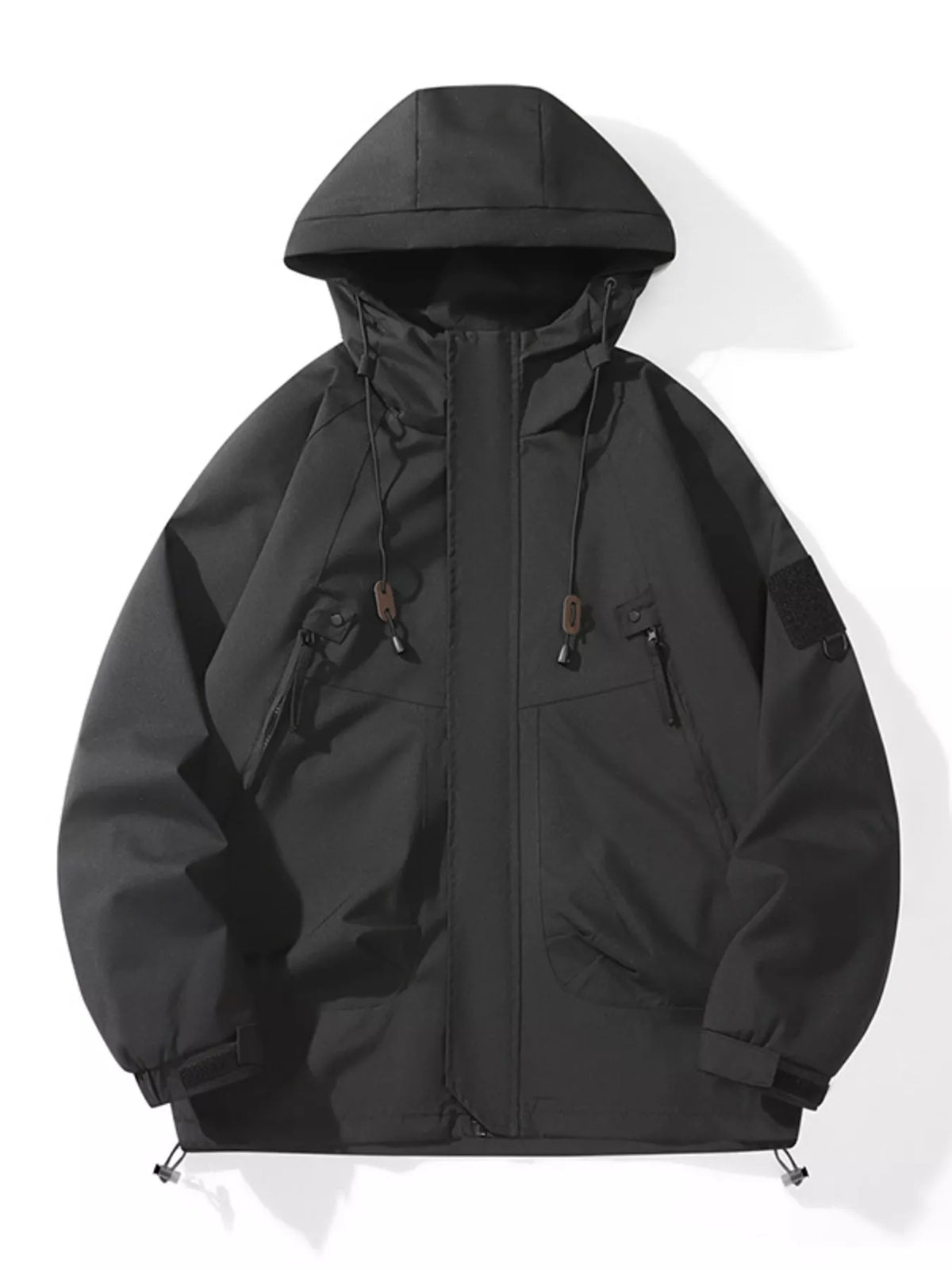Men's Full Size Hooded Windproof Outdoor Jacket Plus Size