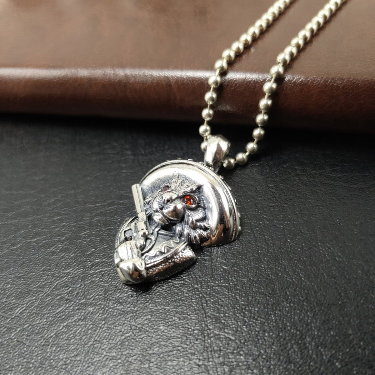 S925 Sterling Silver Vintage Cat Pendant
