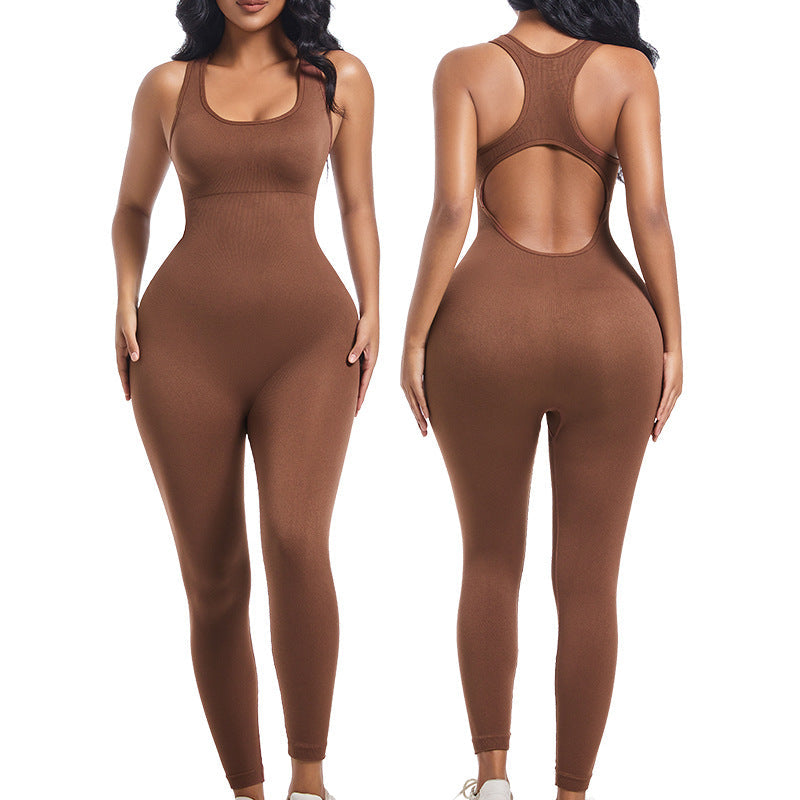 Womens Long-style One-piece Yoga Suit