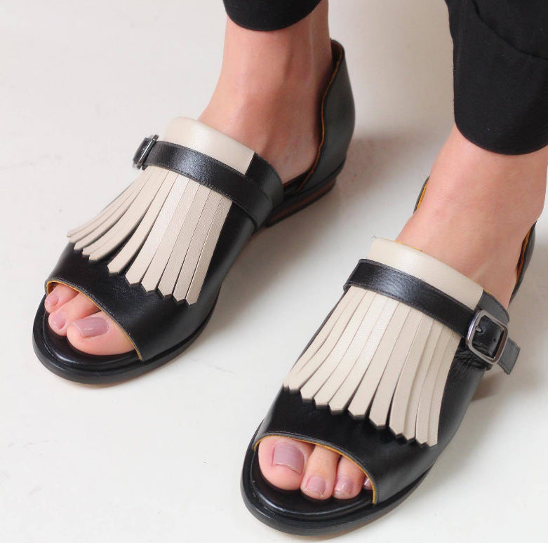 Women's Casual Flat Heel Tassel Sandals