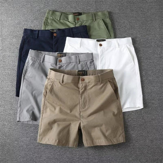 Pantalones cortos cargo rectos ajustados casuales para hombre