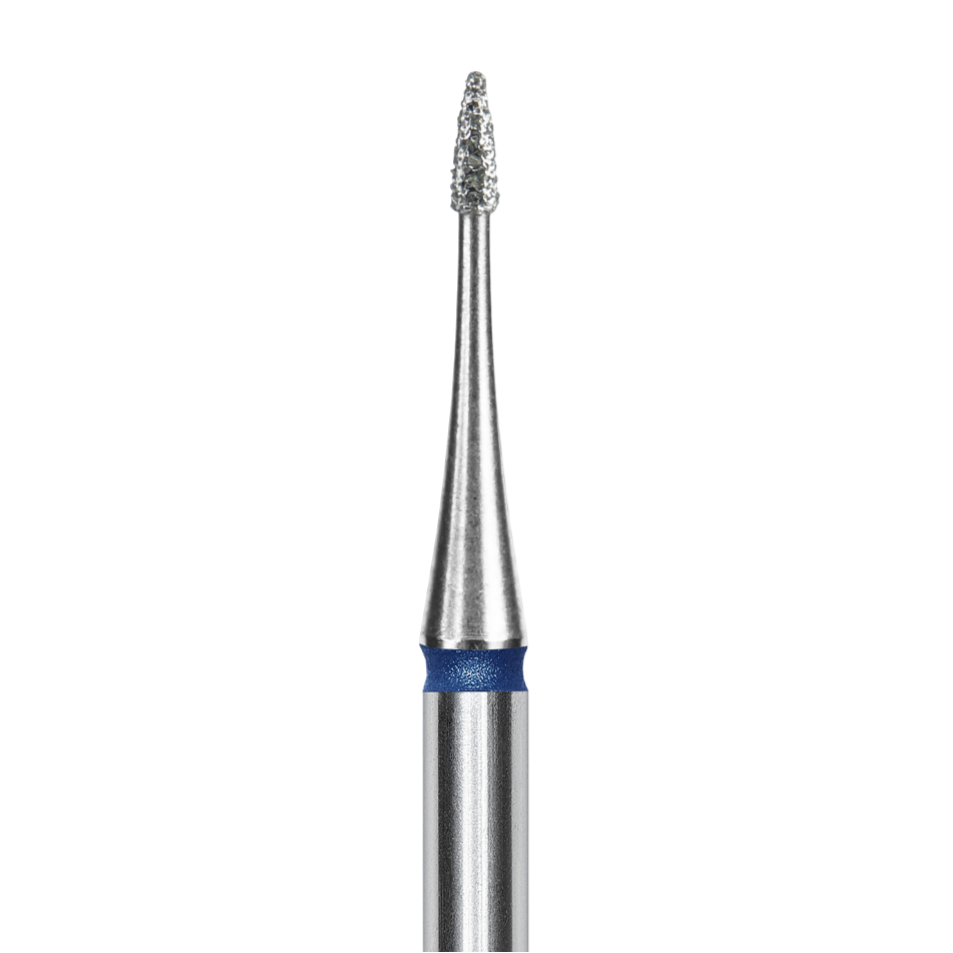STALEKS - Diamond nail drill bit, "Flame" mini, blue, EXPERT 1/3 mm (FA12B010/3)