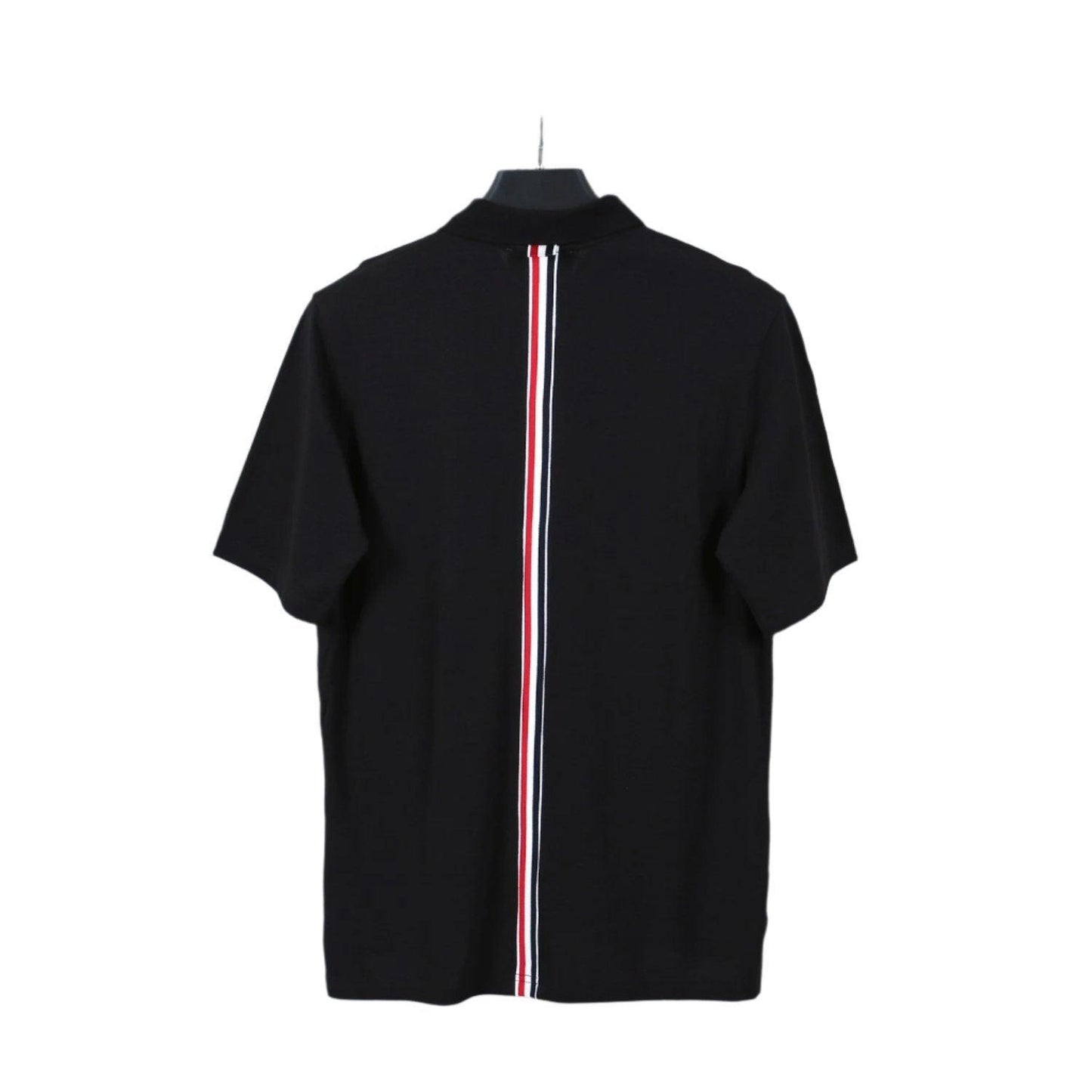 Thom Browne Black T-Shirt with Collar