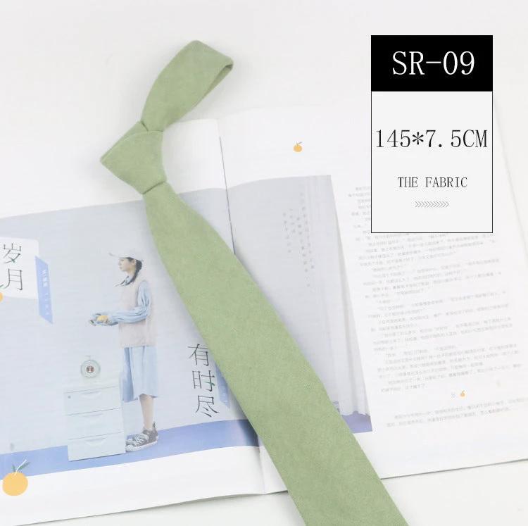Casual Suede Solid Color 7cm Tie