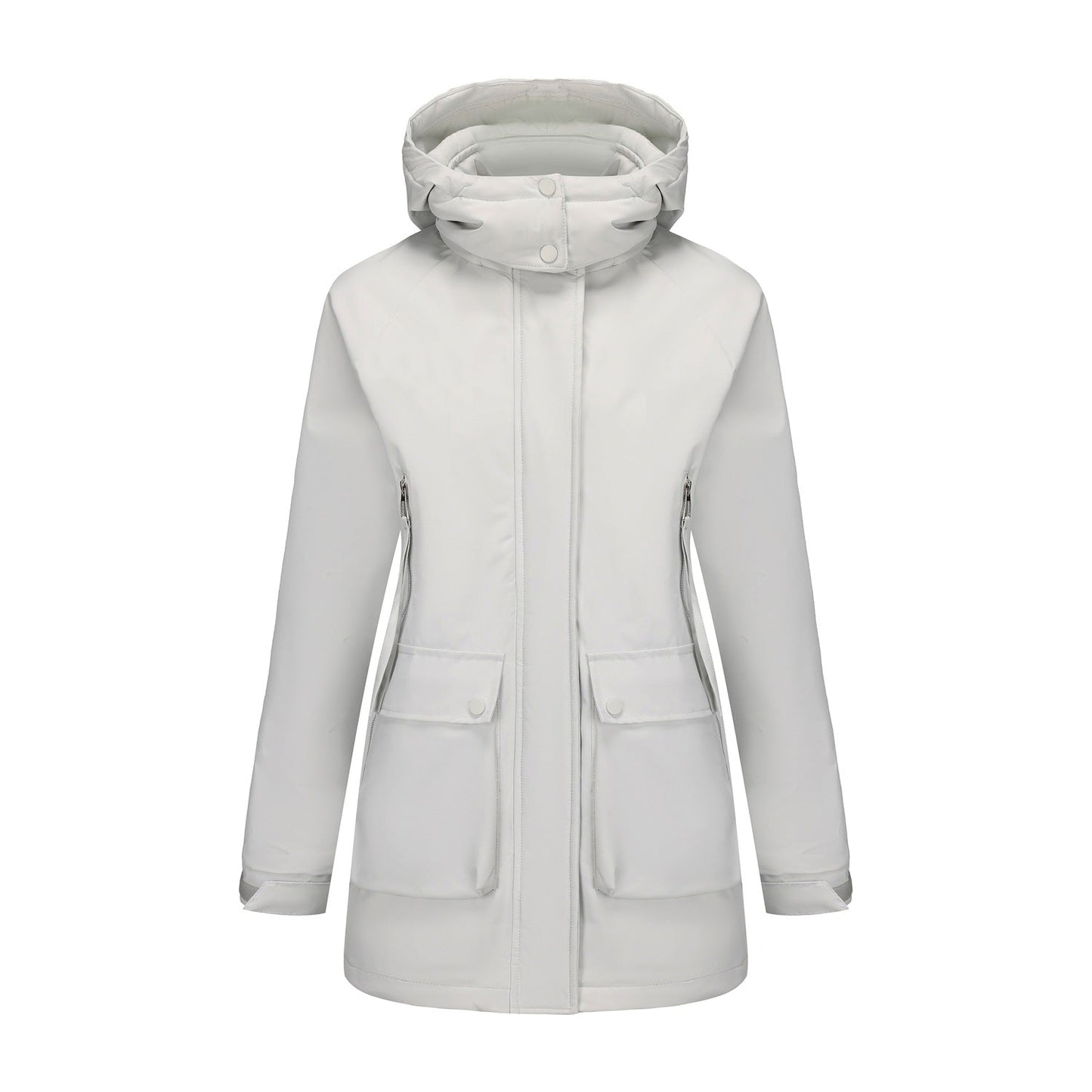 Parka Fleece Padded Coat Shell Jacket Waterproof Lady Fall Winter Coat
