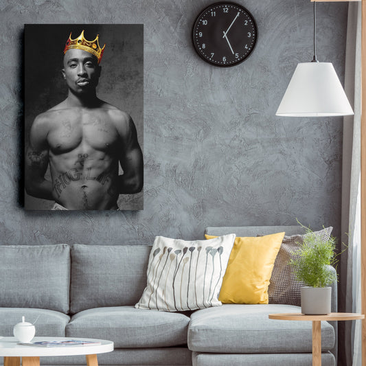 Tupac Illustration Canvas – Rap Legend Wall Art Decor
