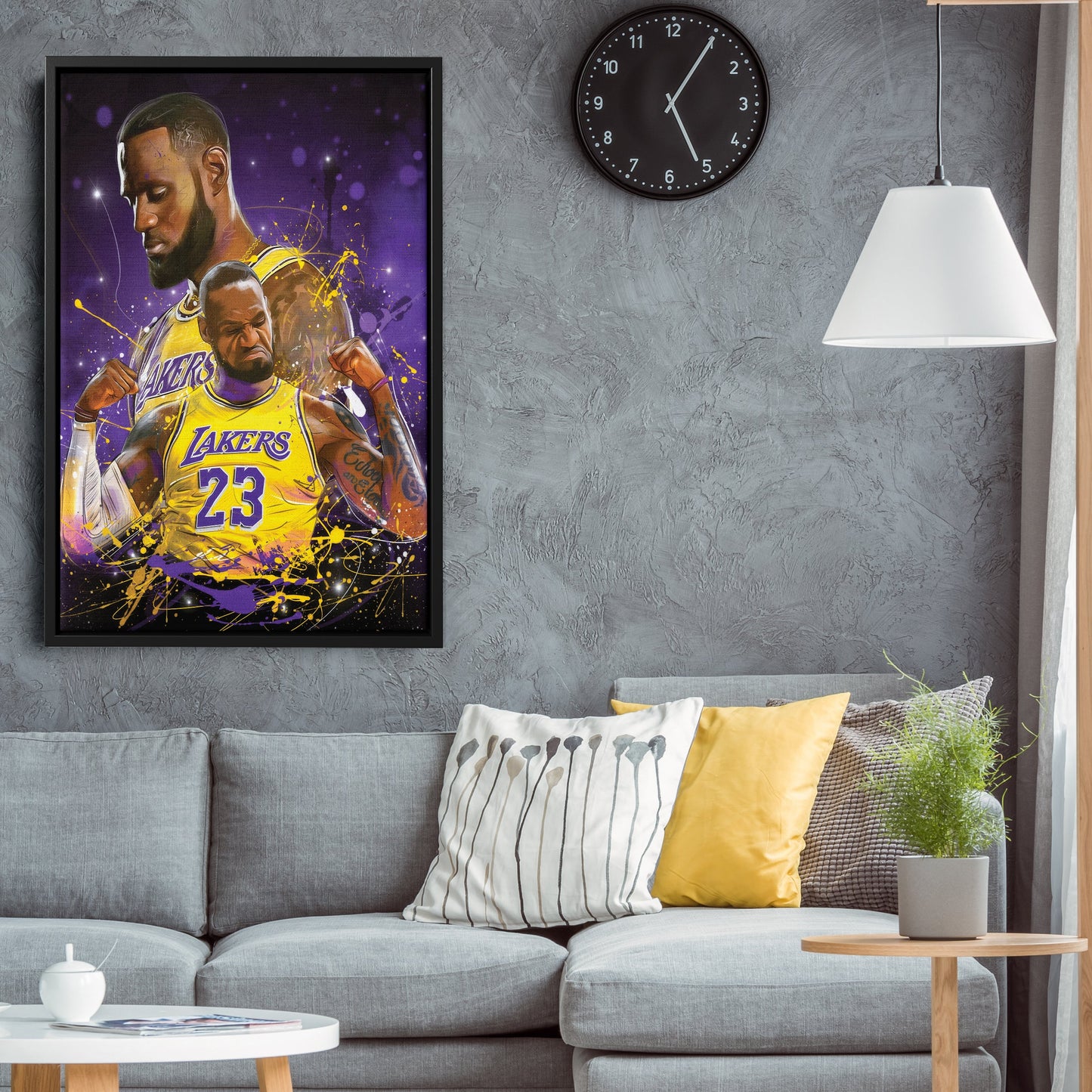 LeBron James Lakers Canvas – NBA Wall Art for Man Cave