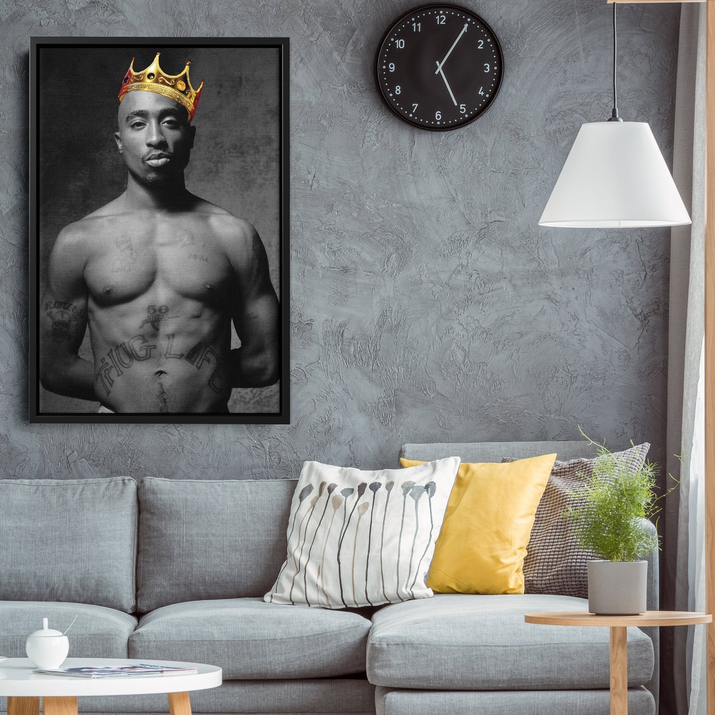 Tupac Illustration Canvas – Rap Legend Wall Art Decor
