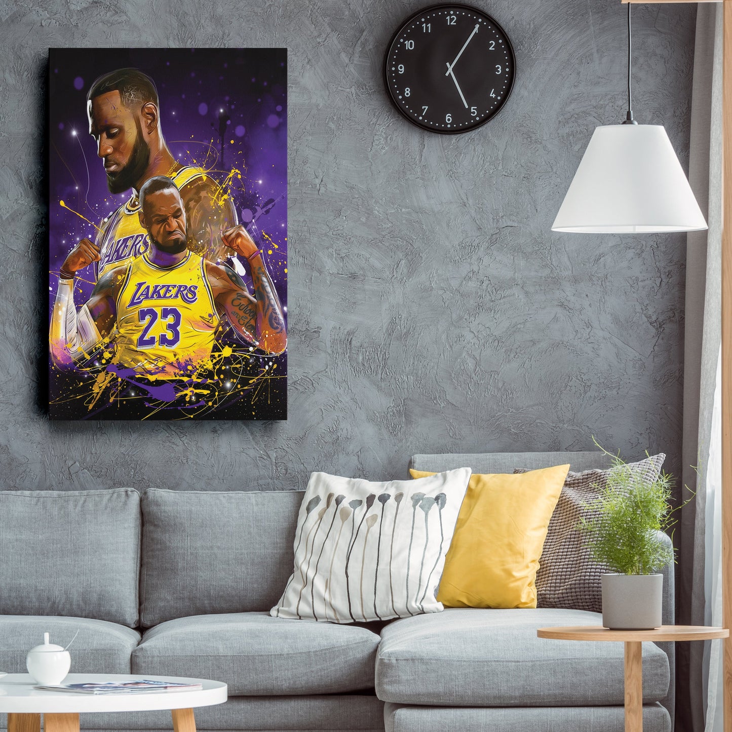 LeBron James Lakers Canvas – NBA Wall Art for Man Cave