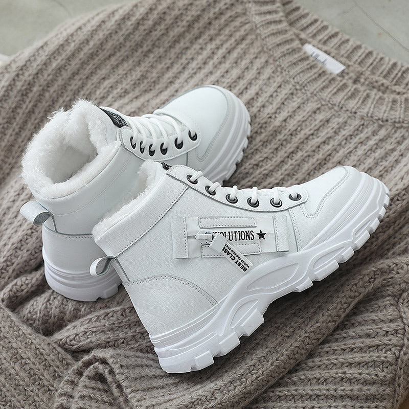 Women's Fleece Lace-up Boots