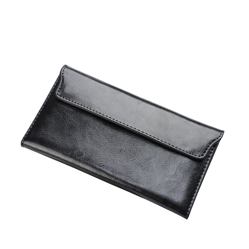 Genuine Leather Long Wallet
