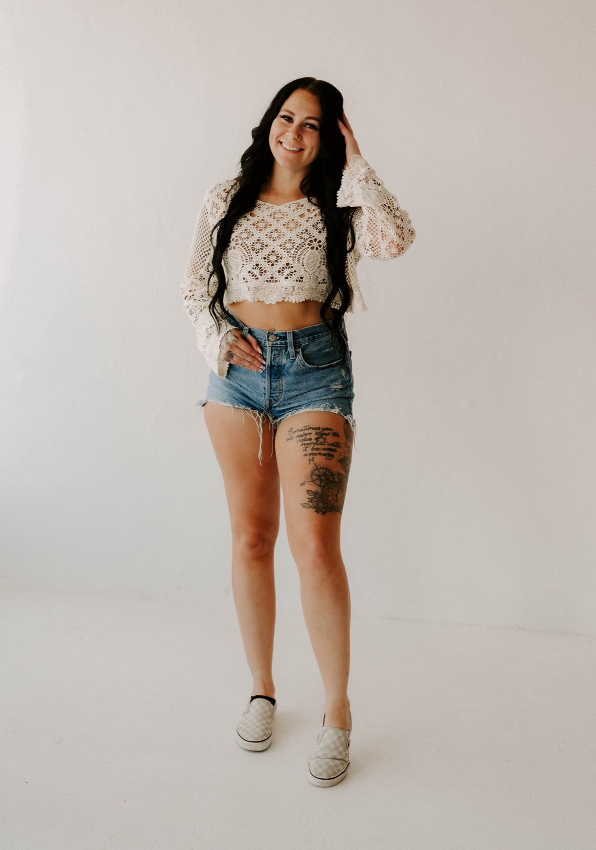 Avery's Boho Crochet Sweater