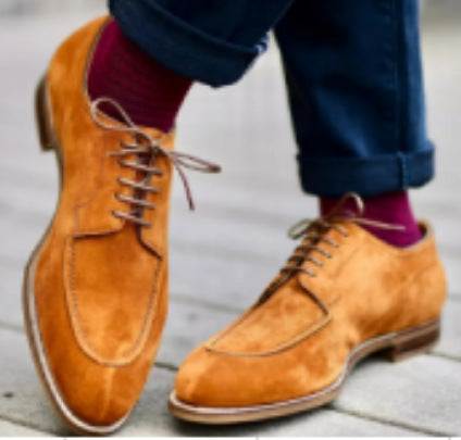 Men's Business Suede Lace-Up Shoes