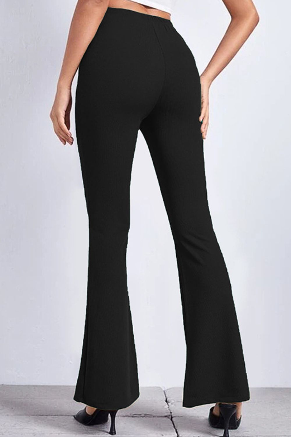 Pantalones de campana de tiro alto