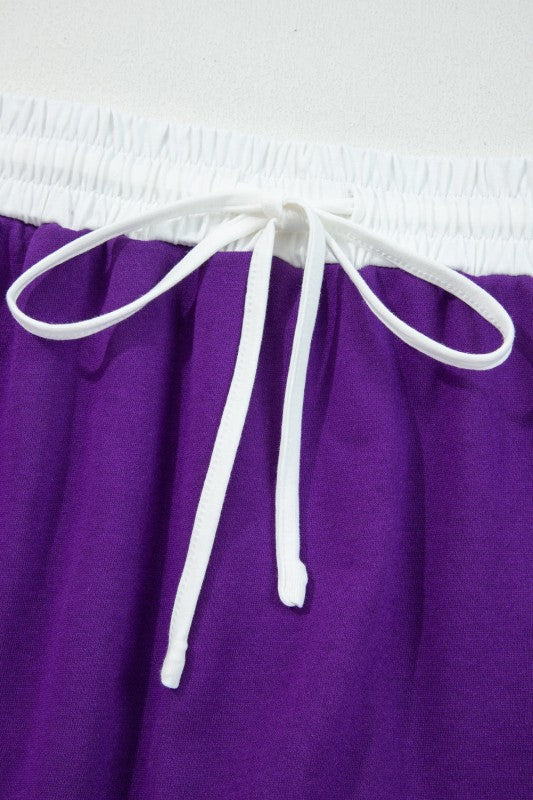 Conjunto de jersey y minifalda Varsity Stripe