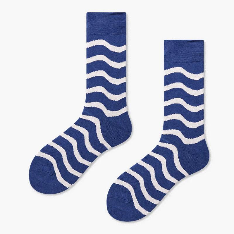 Men's Creative And Minimalist Printed Casual Breathable Mid Length Socks