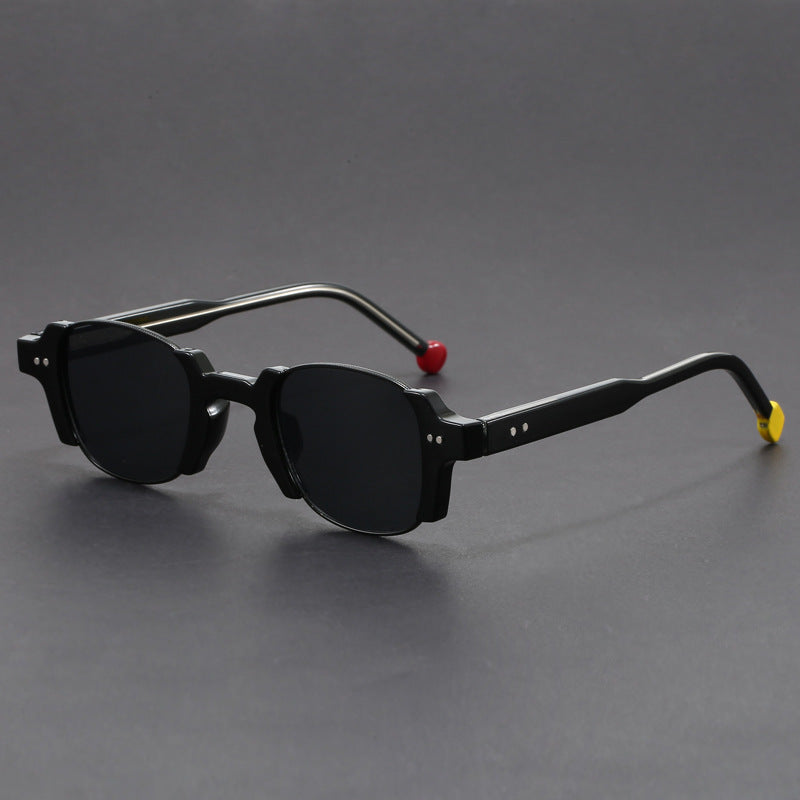 European And American Retro Pin Sun Glasses Korean Hong Kong Style Square Frame Sunglasses