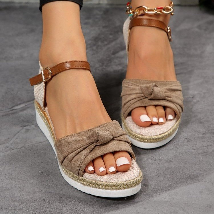Women's Thick-soled Bow Sandals