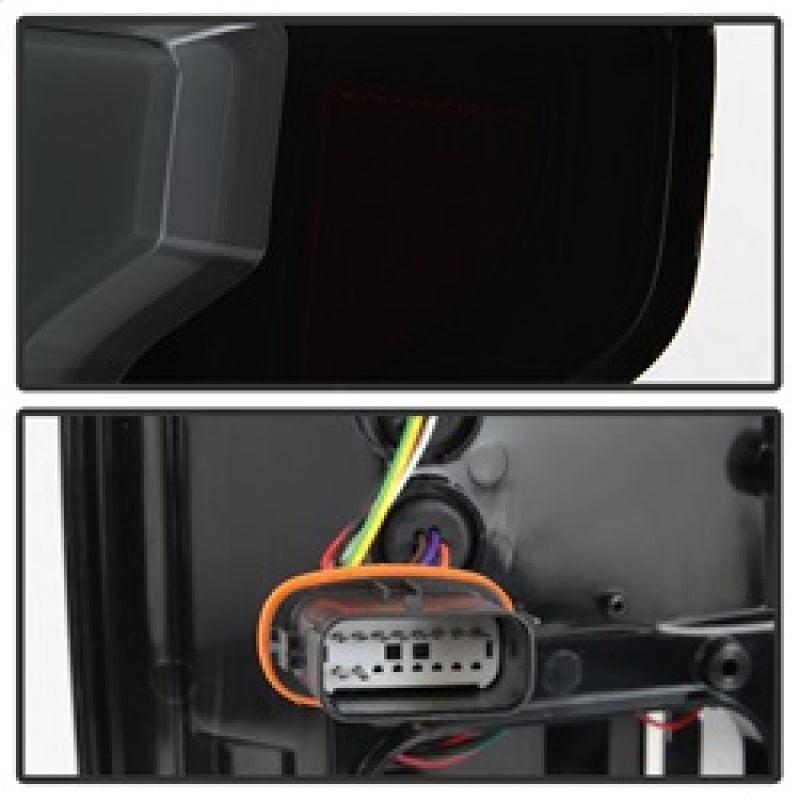 Luces traseras LED Spyder 15-17 Ford F-150 (con punto ciego) - Negro ahumado (ALT-YD-FF15015BS-LBLED-BSM)