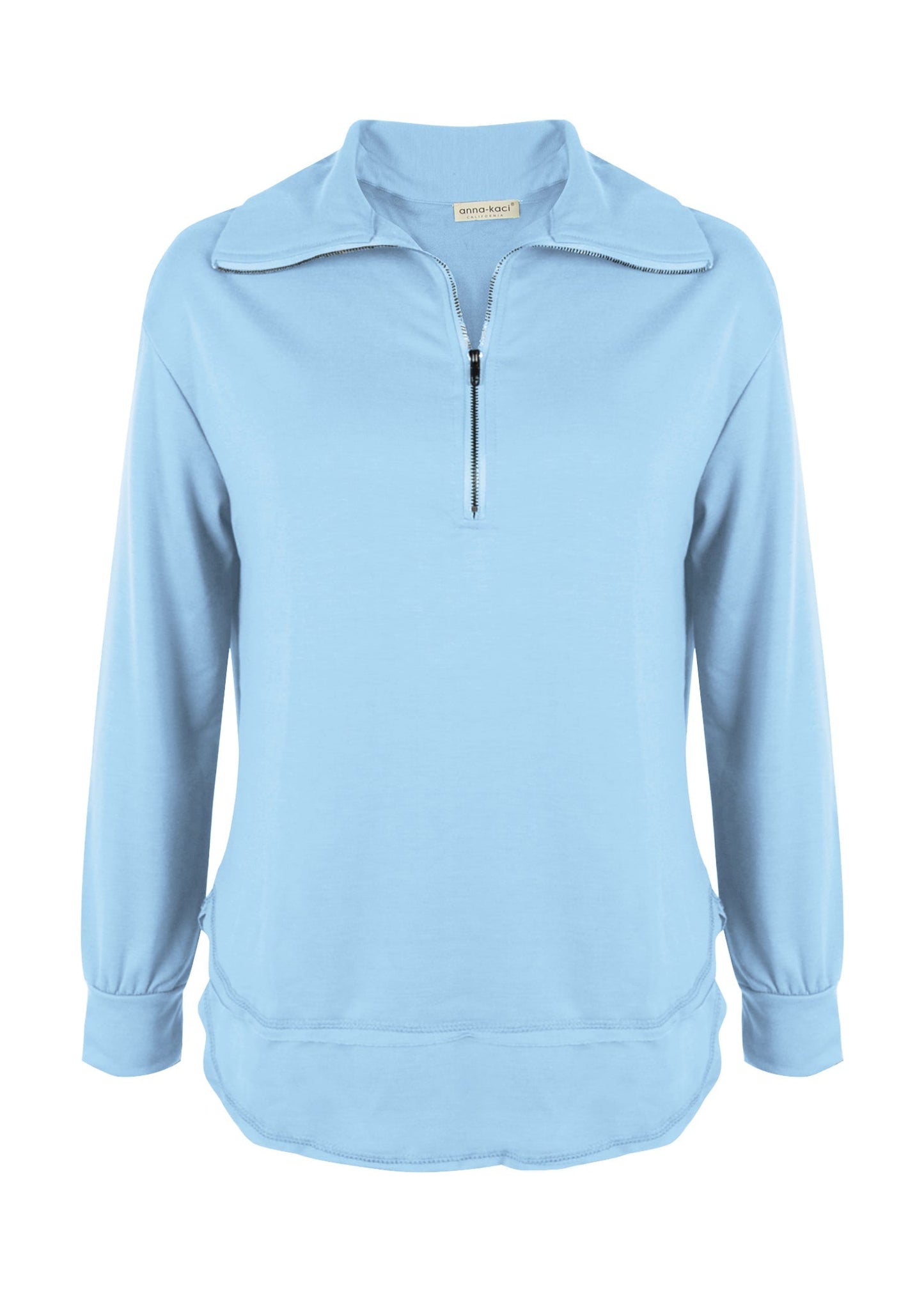 Sudadera con cuello alto y cremallera