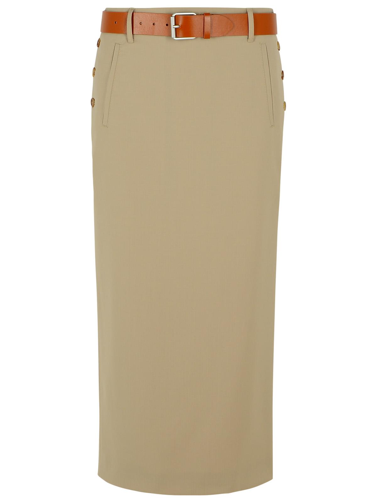 Moschino Beige Virgin Wool Skirt Women