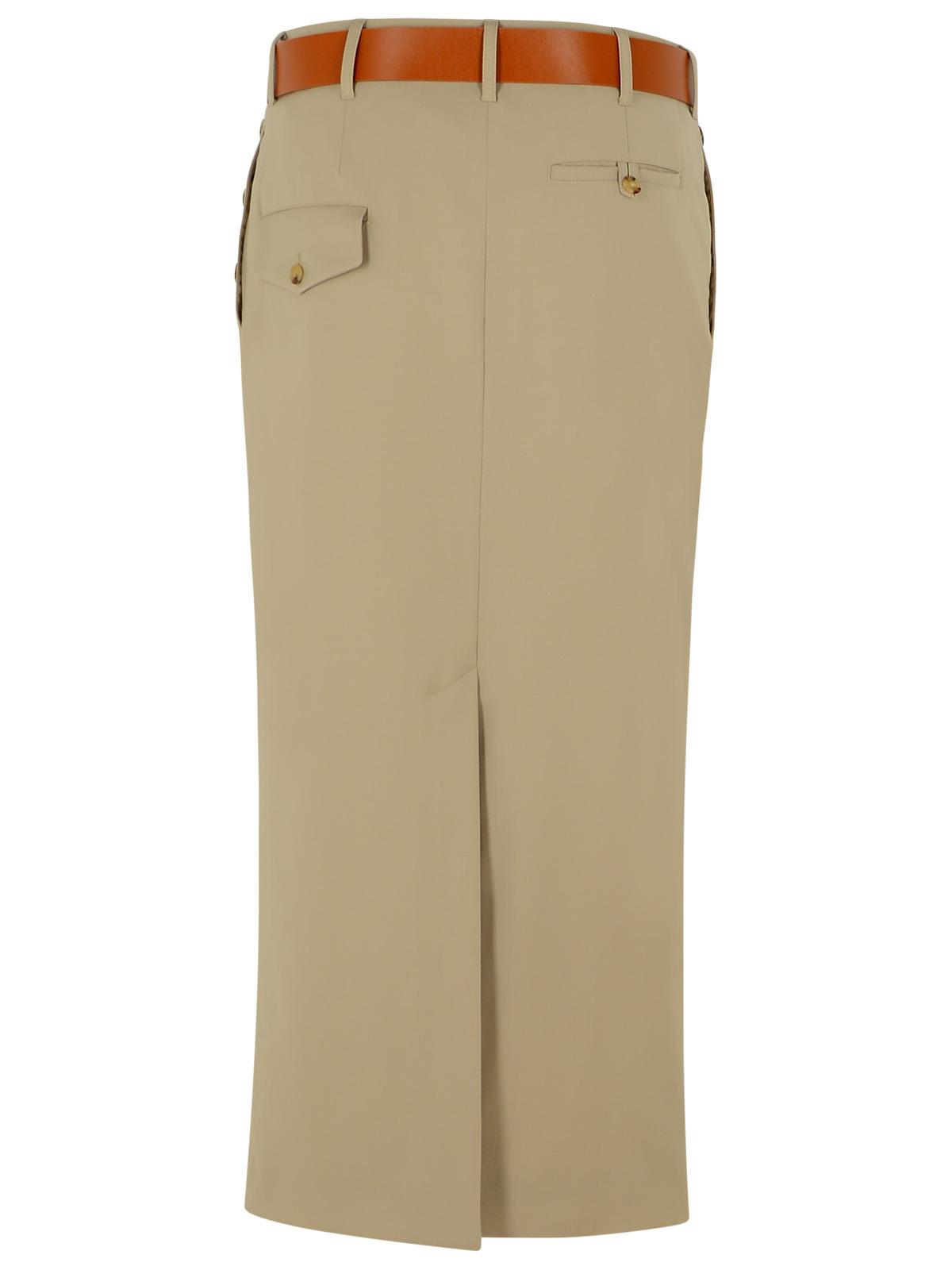 Moschino Beige Virgin Wool Skirt Women