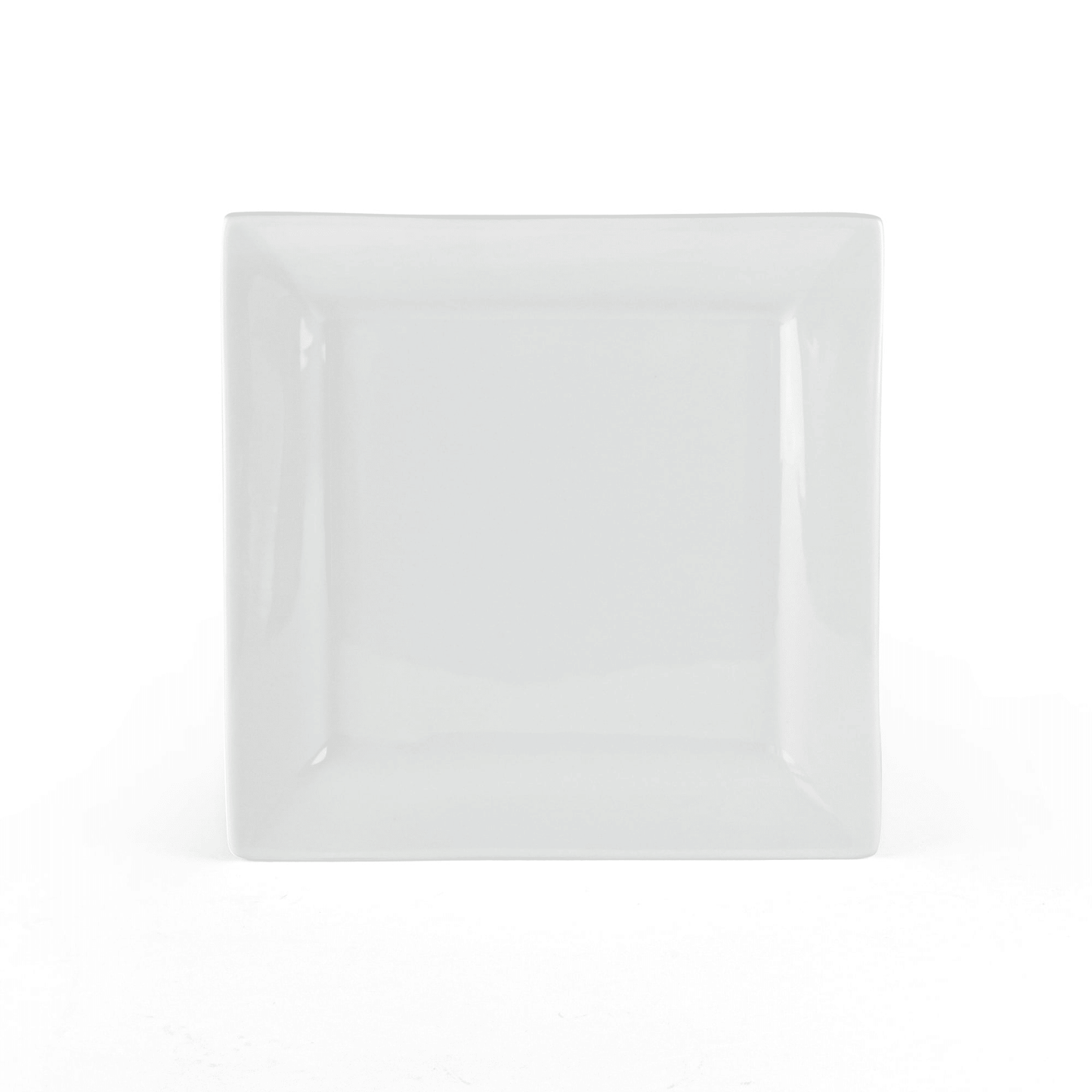 Square Porcelain Dinner Plates, White, Set of 6