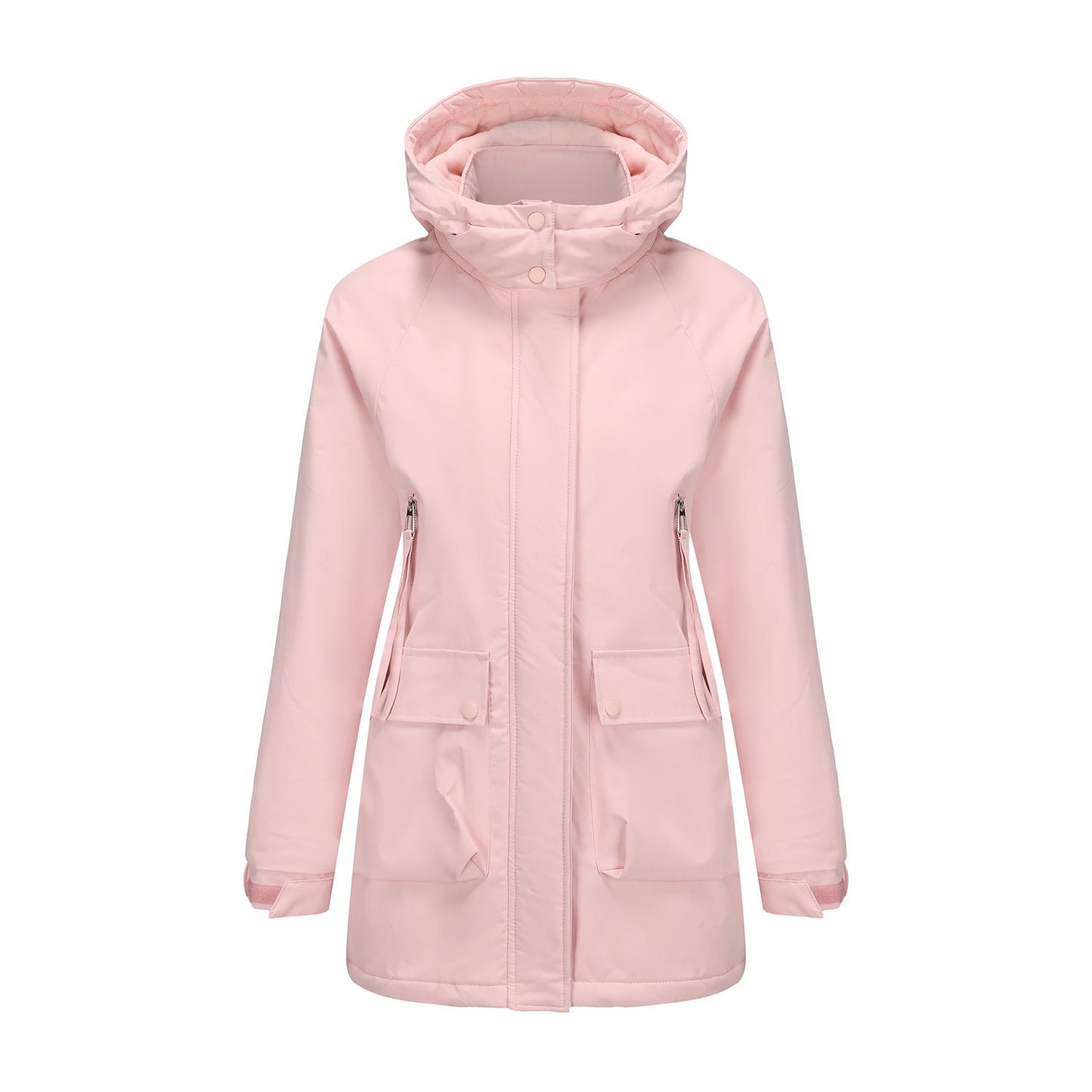 Parka Fleece Padded Coat Shell Jacket Waterproof Lady Fall Winter Coat