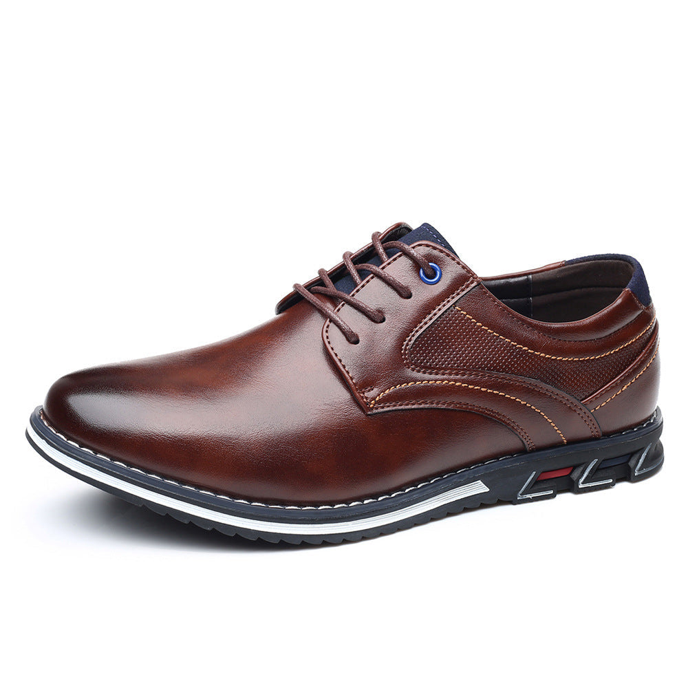 Men's Leather Casual Lace-Up Shoes