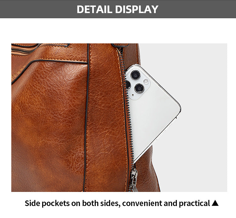 Women's Vintage Multi-Pocket Travel Tote Travel Bag