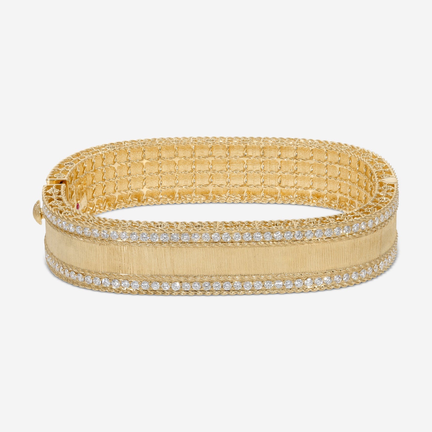 Roberto Coin Princess 18K Yellow Gold Diamond Bangle Bracelet 7771206AYBAX