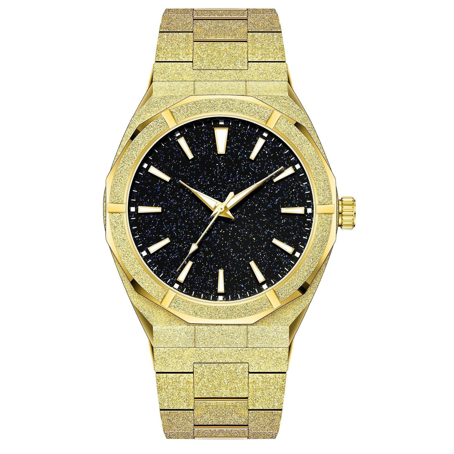 Men's Stainless Steel Frosted Luminous Business Watch