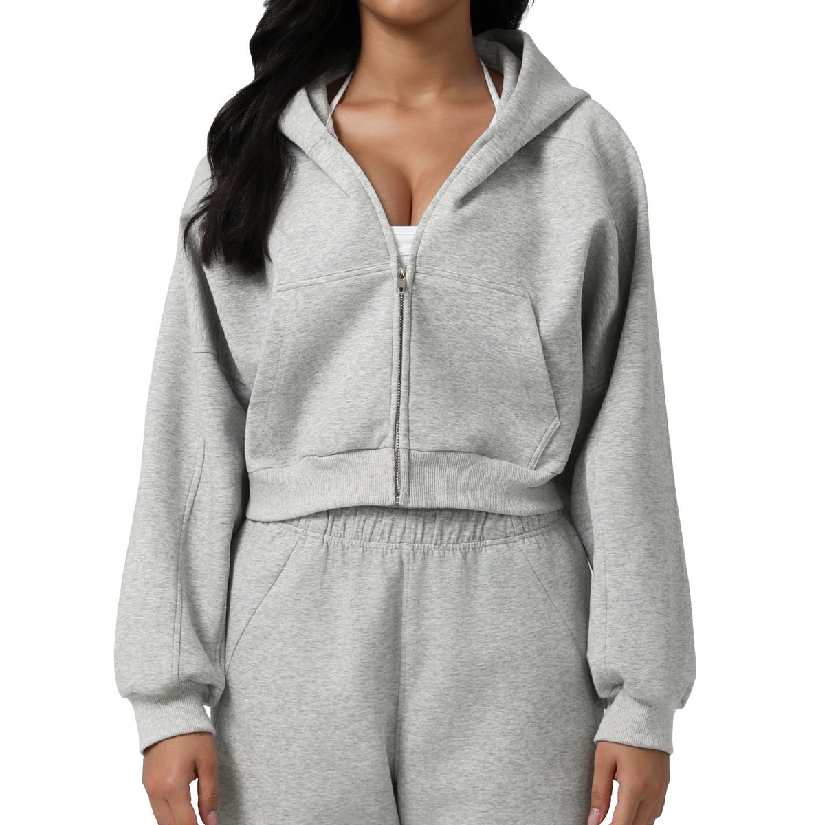 Hooded Long-Sleeve Casual Sweatshirt For Sports Running And Fitness