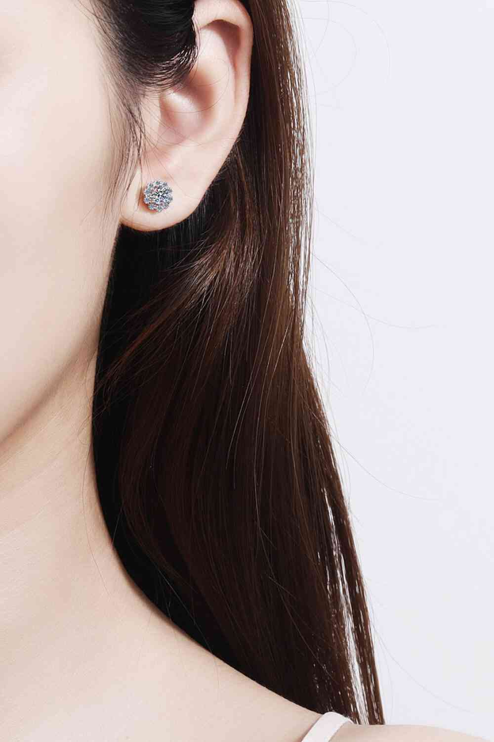 Pendientes de moissanita con forma de flor – Diseño brillante de 1 quilate. Ver la tabla de tallas en "más detalles".
