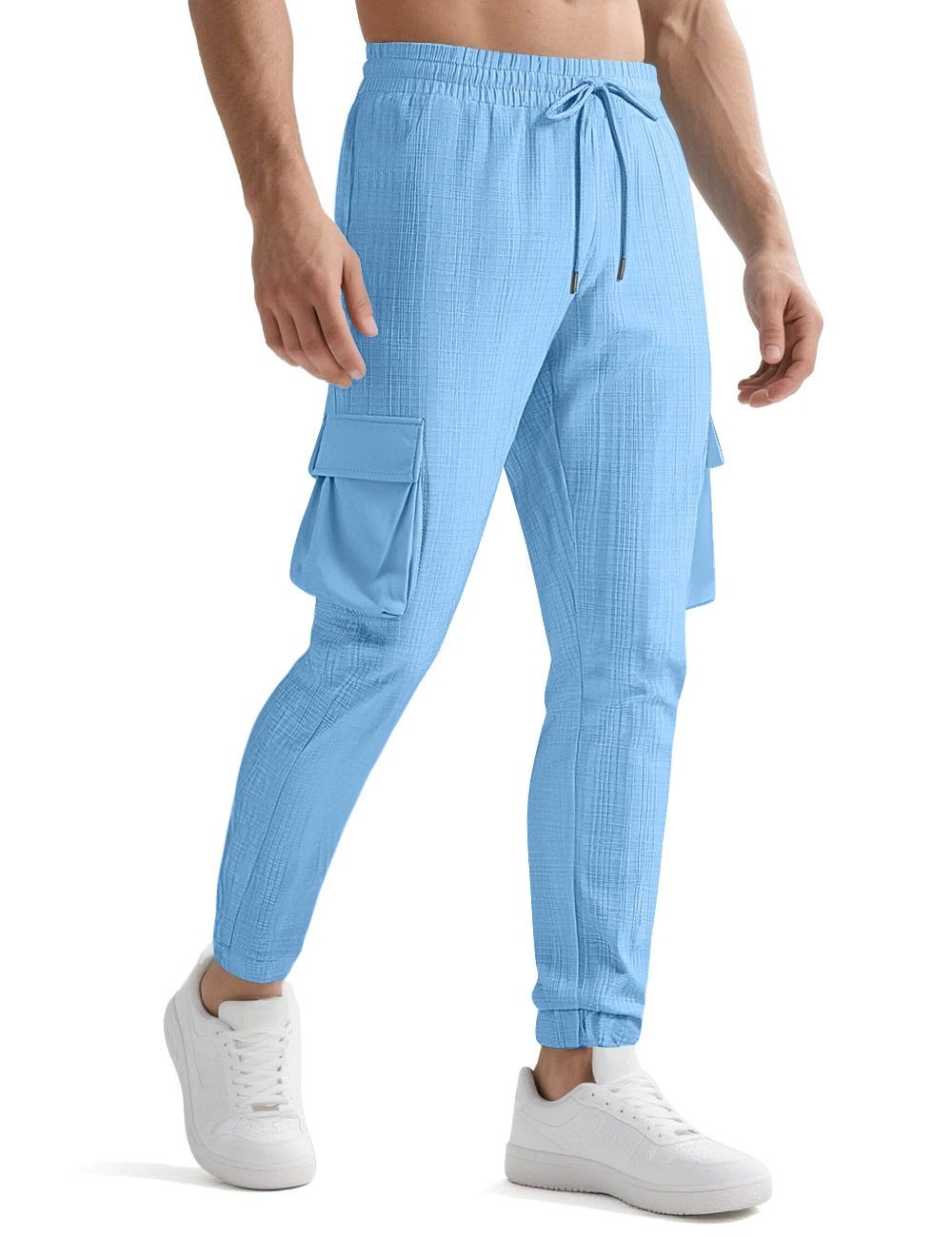 Fashion Sport Casual Trendy Drawstring Multi-pocket Pants For Men