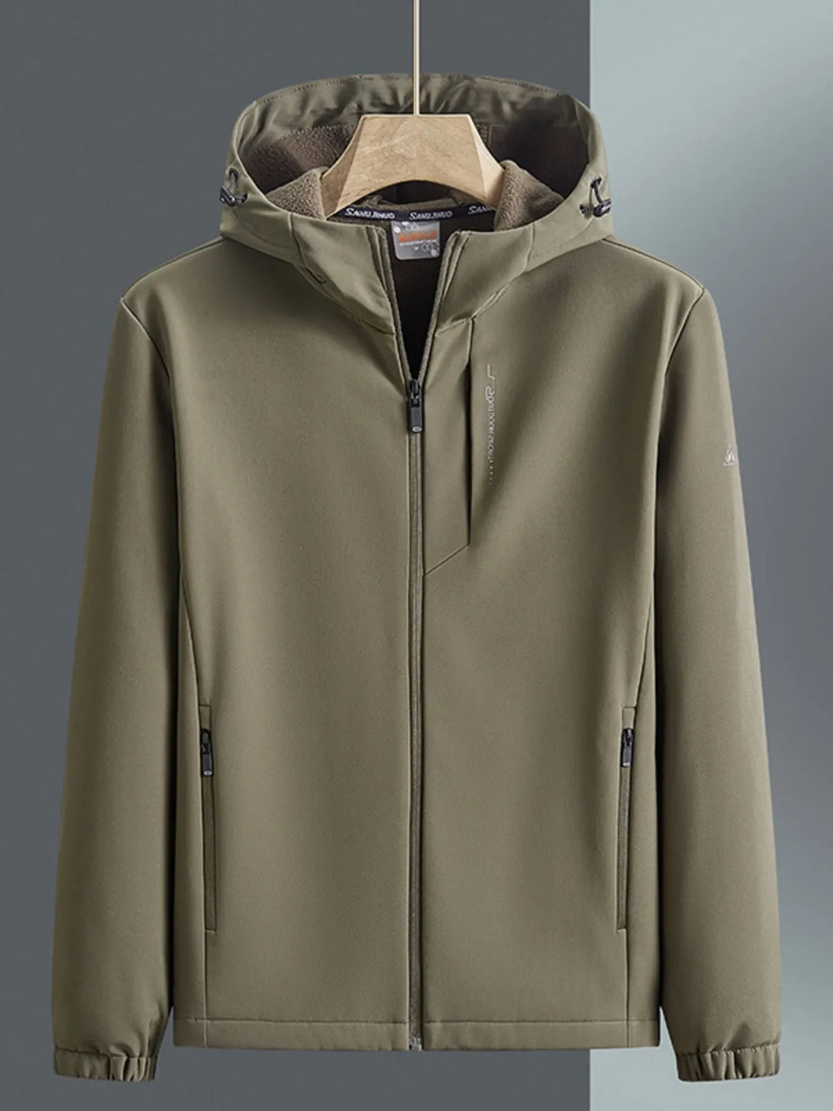 Men's Plus Size Casual Hooded Windproof Jacket