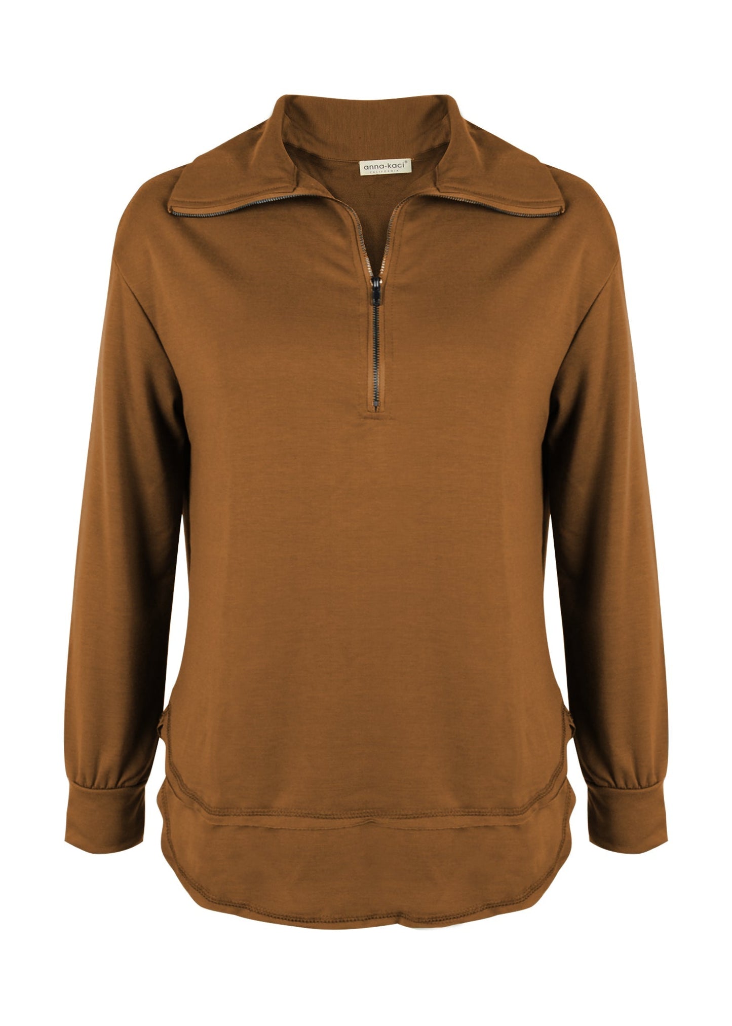 Sudadera con cuello alto y cremallera