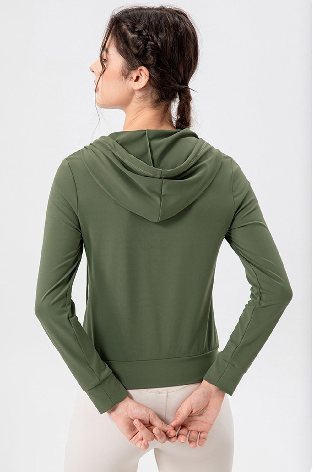 Prenda Exterior Deportiva con Capucha, Cremallera y Cordón Ajustable