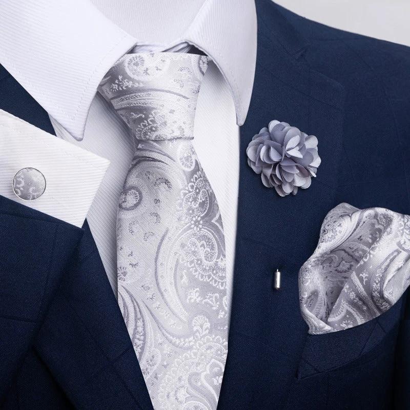 Men's Tie and Pocket Square Combo