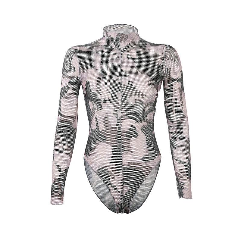 Mesh headpiece bodysuit