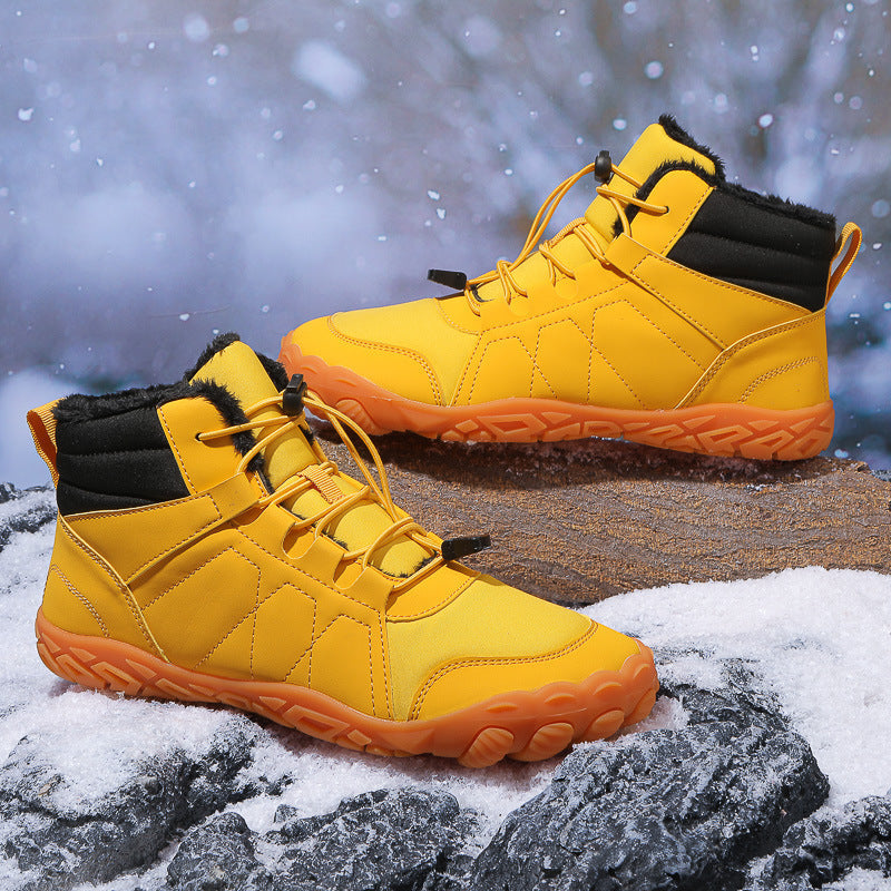 Men's Snow Boots Barefoot With Thick Fleece