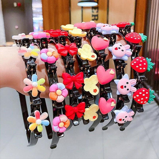 Accesorios de pelo de clip para niñas, diadema de pelo aplastado