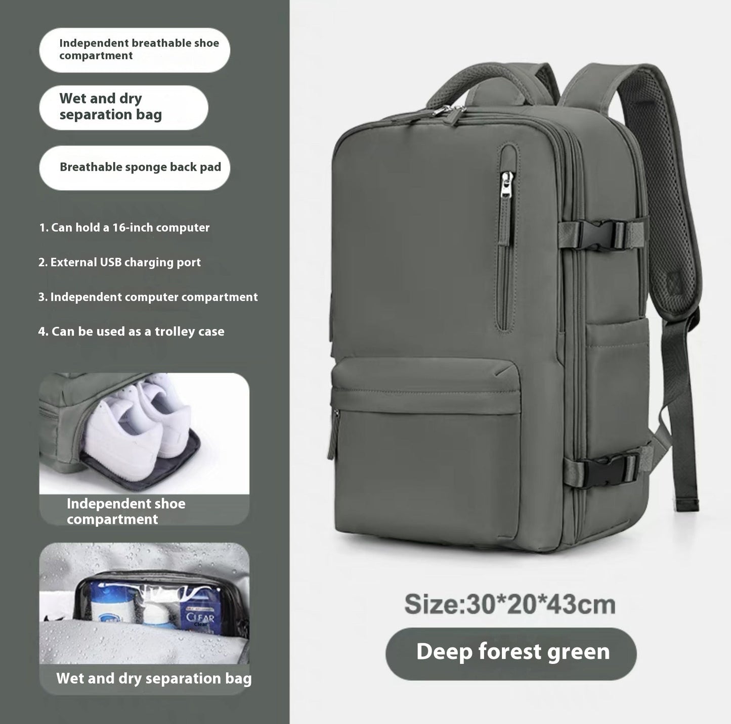 Large Capacity Travel Backpack