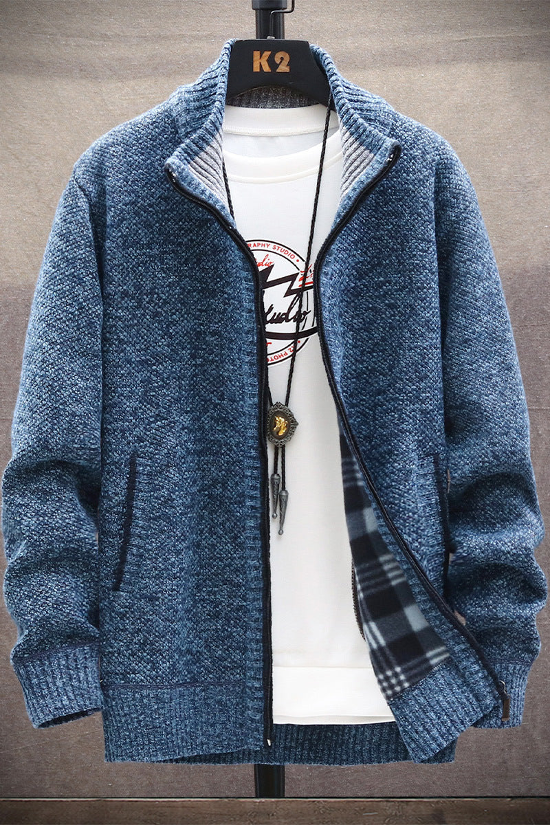 Men's Thickened Padded Jumper Cardigan Jacket (1PC)