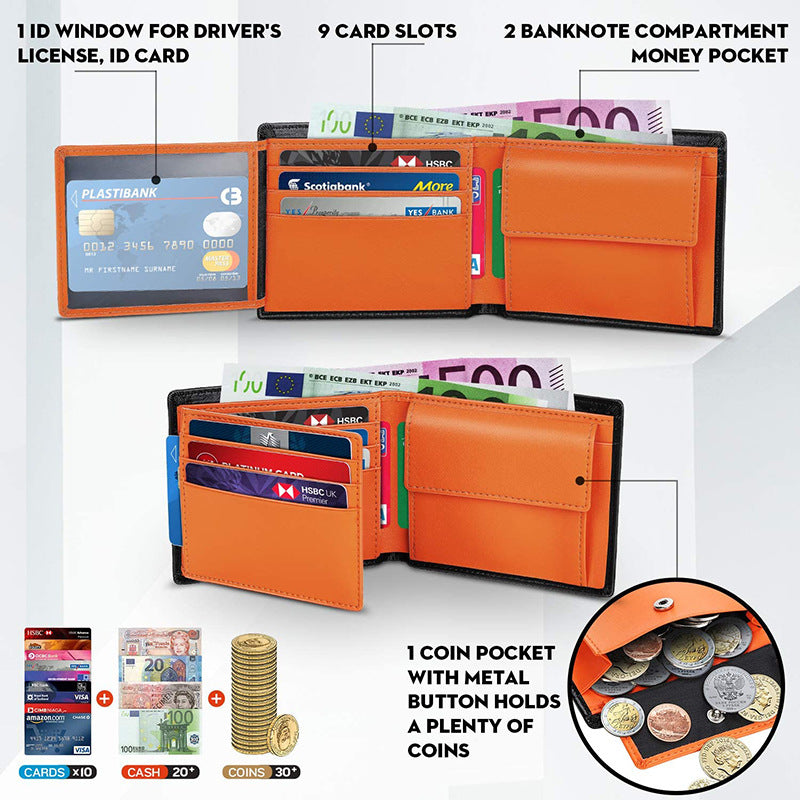 Men's Short Loose-leaf Wallet