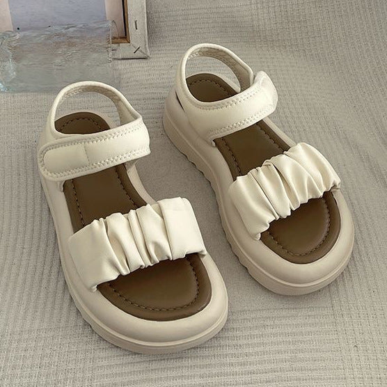 Women's Ruched Platform Sandals