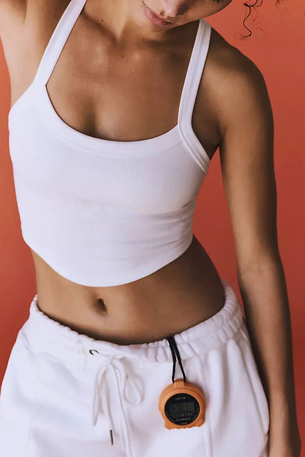 Camiseta sin mangas deportiva con cuello redondo