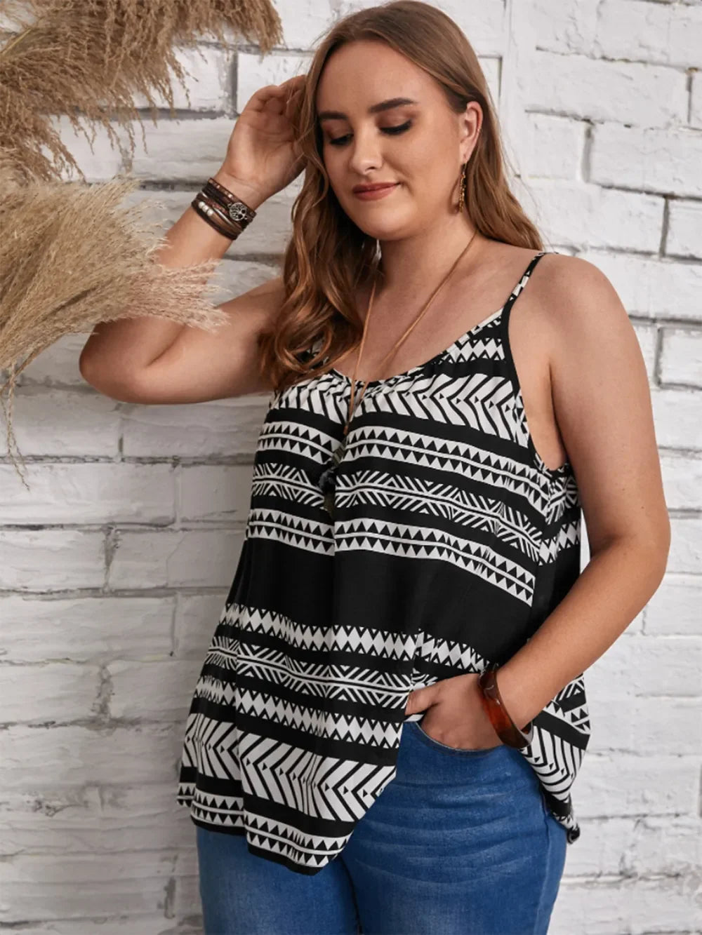 Plus Size Scoop Neck Cami See size chart under “more details”